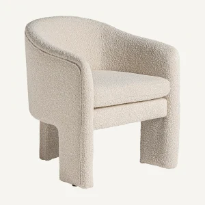 Sillón Prati Bouclé en Color Blanco Roto