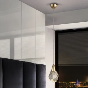 Lampara 1 Luz Aquaria Oro Mate