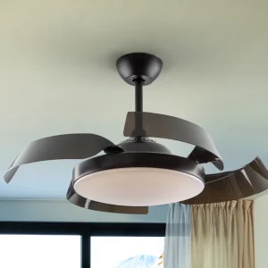 Enzo Ventilador Negro Dimable