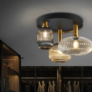 Norma Plafon 3 Luces Negro Laton