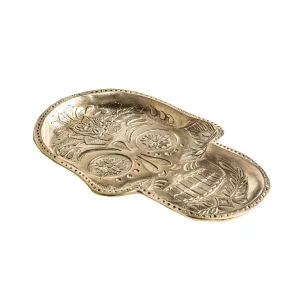 Bandeja Calavera en Color Oro