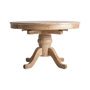 Mesa Extensible Sonvigo en madera de olmo reciclado marrón – Estilo colonial