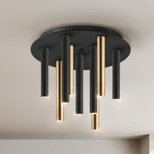 Plafon Varas Oro/Negro 9 Luces