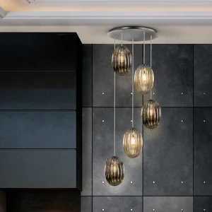 Ovila Lamp 5 Luces Smoke Coñac