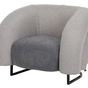 Sillon Acero Inox/Boucle/Tela Hanko 89X85X74 Cm