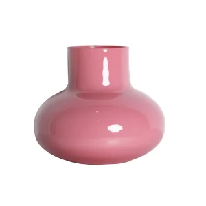 Jarrón Arden en vidrio rosa rosa – Estilo Contemporáneo