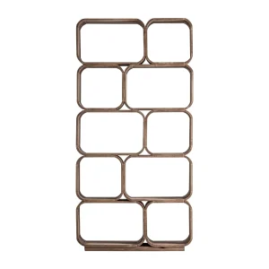 Estanteria Grid en madera de mango marrón marrón – Estilo Contemporáneo