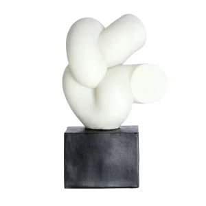 Figura Pulse en resina blanco blanco – Estilo Contemporáneo