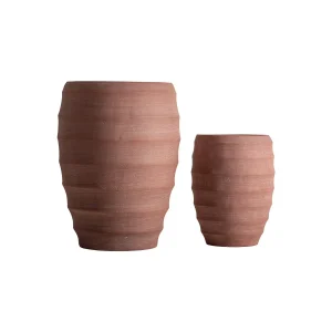 Set Kora en cerámica terracota terracota – Estilo minimalista