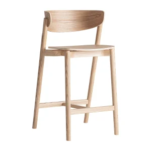 Taburete Wieler en madera de fresno marrón claro marrón claro – Estilo Nórdico