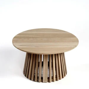 Mesa de centro de exterior con pata central...