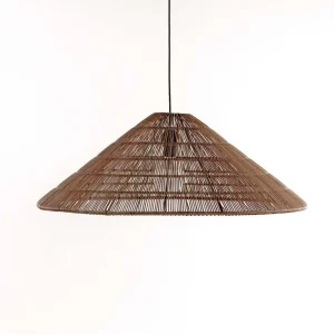 Pantalla de ratán sintético forma cónica