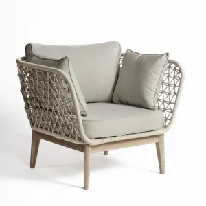 Sillón de madera eucalipto y cuerda color...