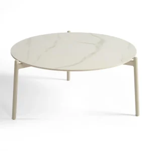 Mesa de centro aluminio y cerámica grande