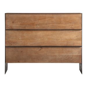 Cómoda Killeany en madera de mango marrón – Estilo Industrial