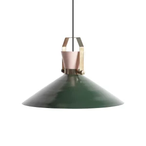 Lámpara de Colgar Beth en hierro verde – Estilo Contemporáneo