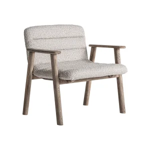 Silla Jacquard en madera de olmo marrón claro – Estilo Contemporáneo