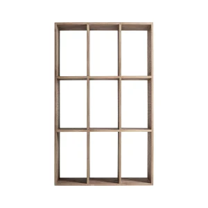 Librería Jacquard en madera de mango marrón claro – Estilo Contemporáneo