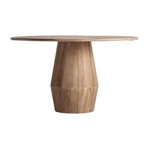 Mesa Comedor Jacquard en madera de mango marrón claro – Estilo Contemporáneo