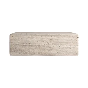 Mesa de Centro Rapolano en travertino beige – Estilo art deco