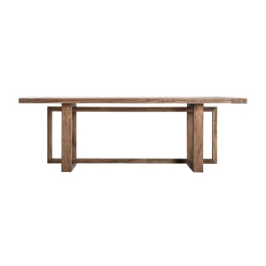 Mesa Comedor Norvik en madera de olmo marrón – Estilo Contemporáneo