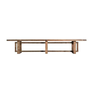 Mesa Comedor Norvik en madera de olmo marrón – Estilo Contemporáneo
