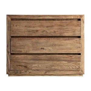 Cómoda Norvik en madera de olmo marrón – Estilo Contemporáneo