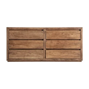 Cómoda Norvik en madera de olmo marrón – Estilo Contemporáneo
