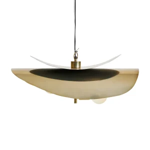 Lámpara de Colgar Halke en hierro dorado – Estilo art deco