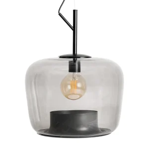 Lámpara de Colgar Helen en cristal gris traslúcido – Estilo Contemporáneo