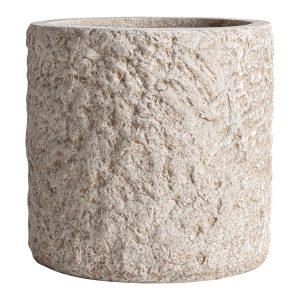 Macetero Brod en cemento blanco roto – Estilo Contemporáneo