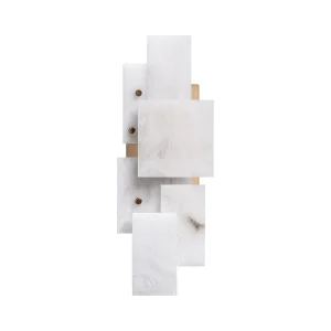 Aplique Chanya en alabastro blanco – Estilo art deco