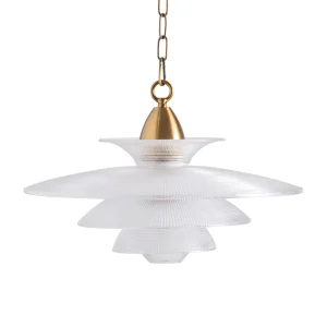 Lámpara de Colgar en cristal transparente texturizado – Estilo no definido