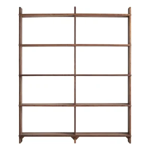 Estante Modular Brutalist en madera de sal marrón natural – Estilo Contemporáneo