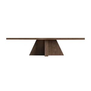 Mesa Comedor Brutalist en madera de sal marrón natural – Estilo Contemporáneo