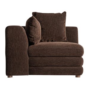 Módulo Sofá Esquinero Alfter en poliéster marrón – Estilo Contemporáneo