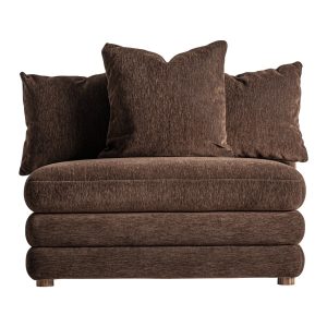 Módulo Sofá Central Alfter en poliéster marrón – Estilo Contemporáneo