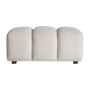 Módulo Sofá Reposapiés Dortan en poliéster gris – Estilo Contemporáneo