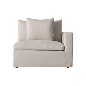 Módulo Sofá Esquinero Senhane en lino blanco roto – Estilo Contemporáneo