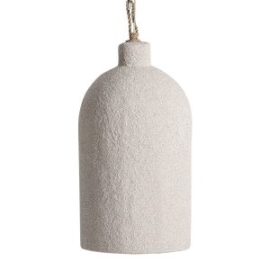 Lámpara de Colgar Narnai en madera suar beige – Estilo Contemporáneo