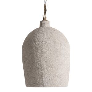 Lámpara de Colgar Narnai en madera suar beige – Estilo Contemporáneo