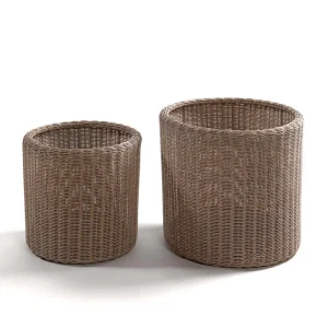 Set de maceteros ratán sintético